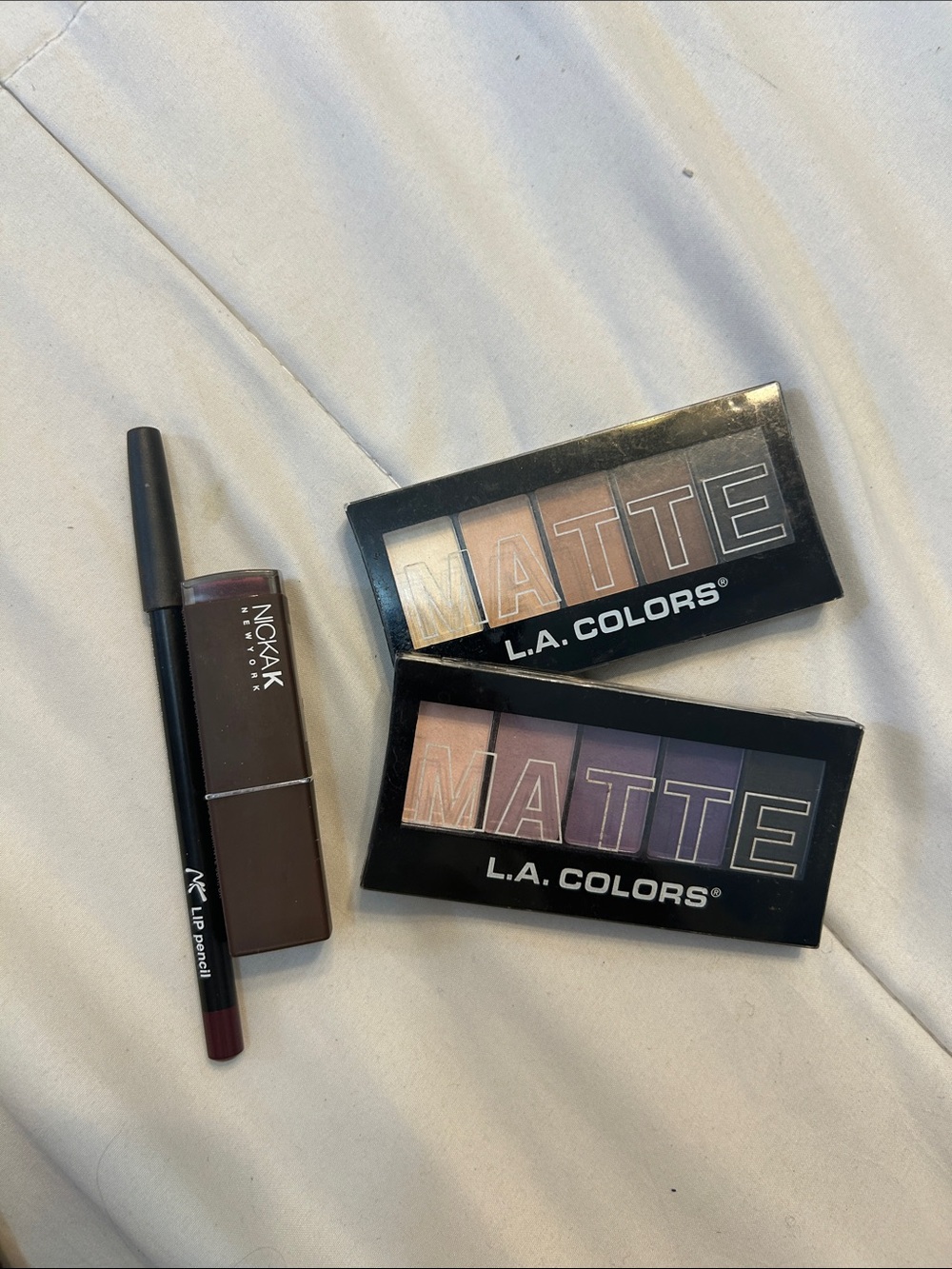 L.A. COLORS Matte Eyeshadow Duos – Neutral Brown & Mauve Purple Sets